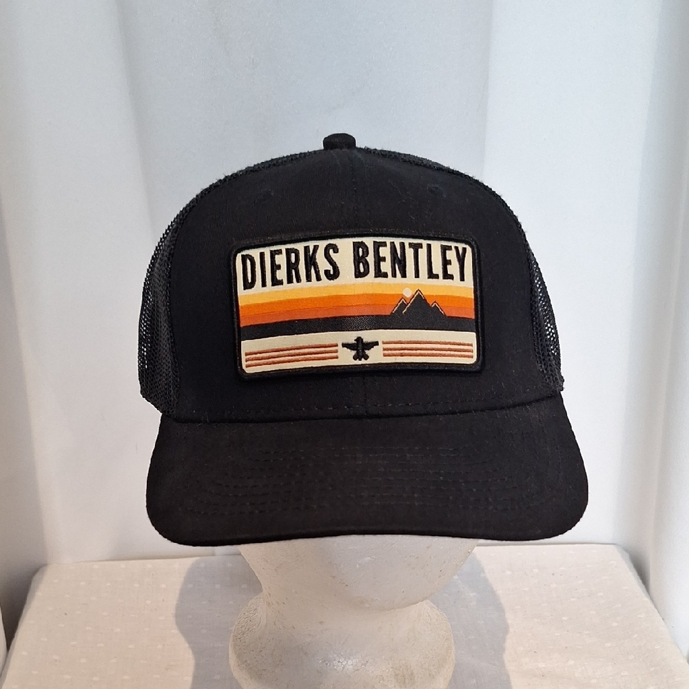 Dierks Bently Black Trucker Hat with Patch